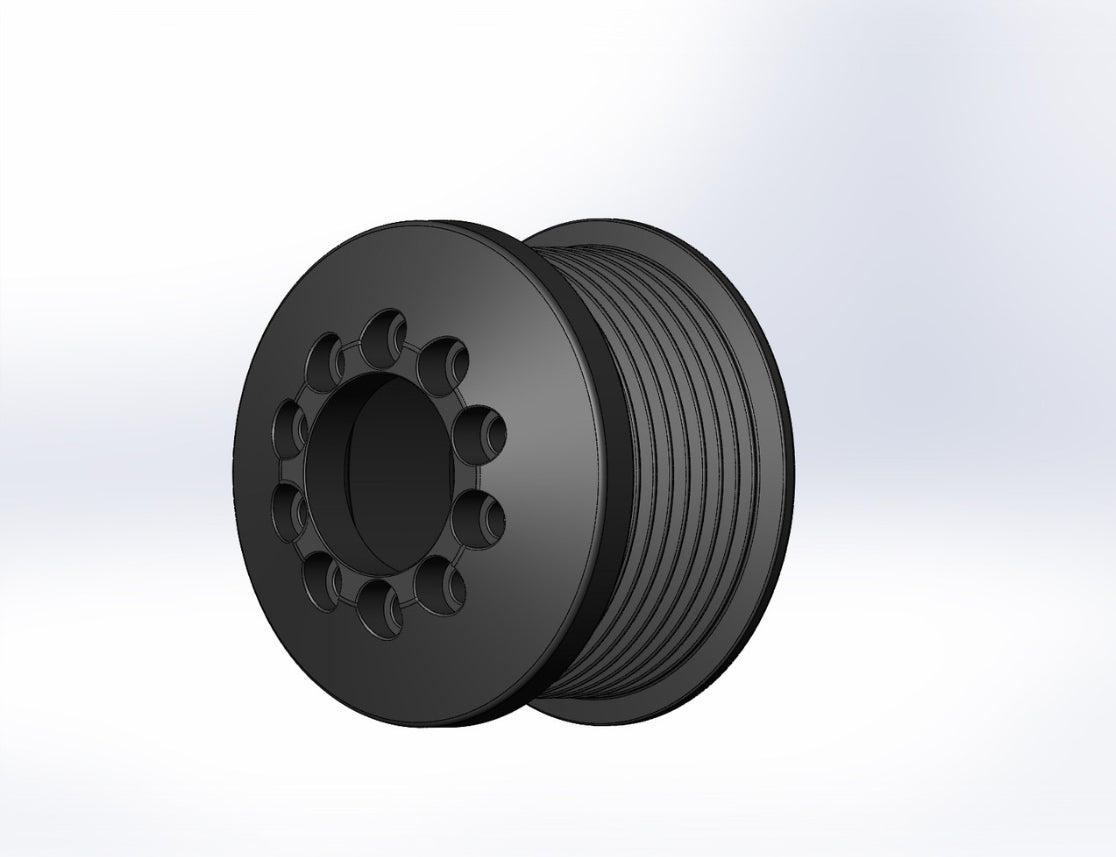 LSA 8 RIB ZPE GRIPTEC® 2PC MKII ESC-V L3V-A BLACK PULLEY & HUB KIT